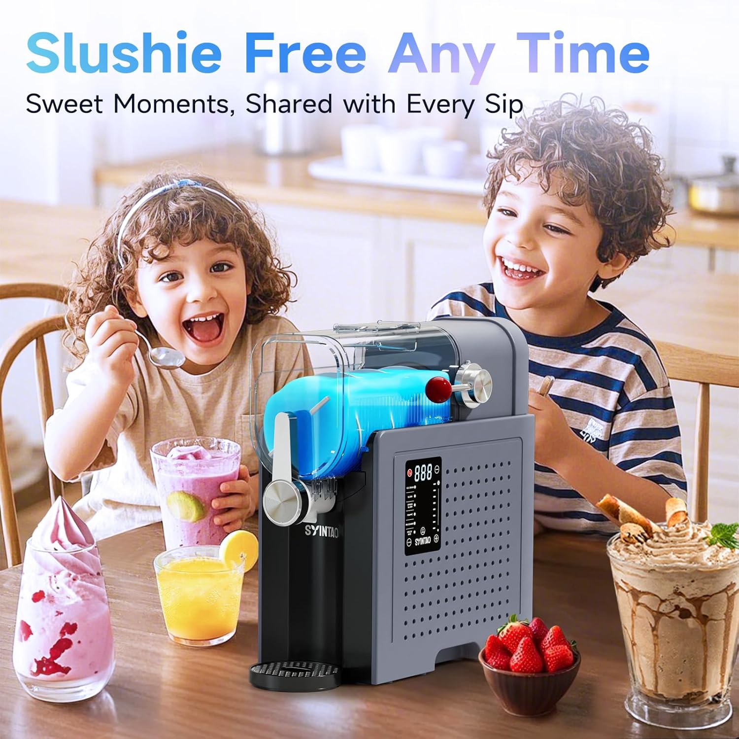 SYINTAO Slushie Ice Cream Machine